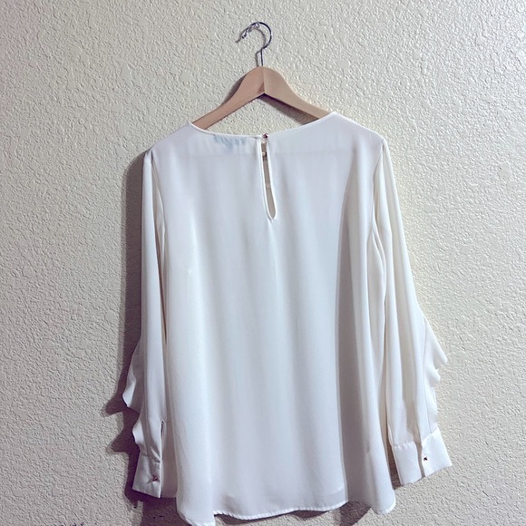 Banana republic woman blouse with ruffles and long sleeve size S - Picture 8 of 11